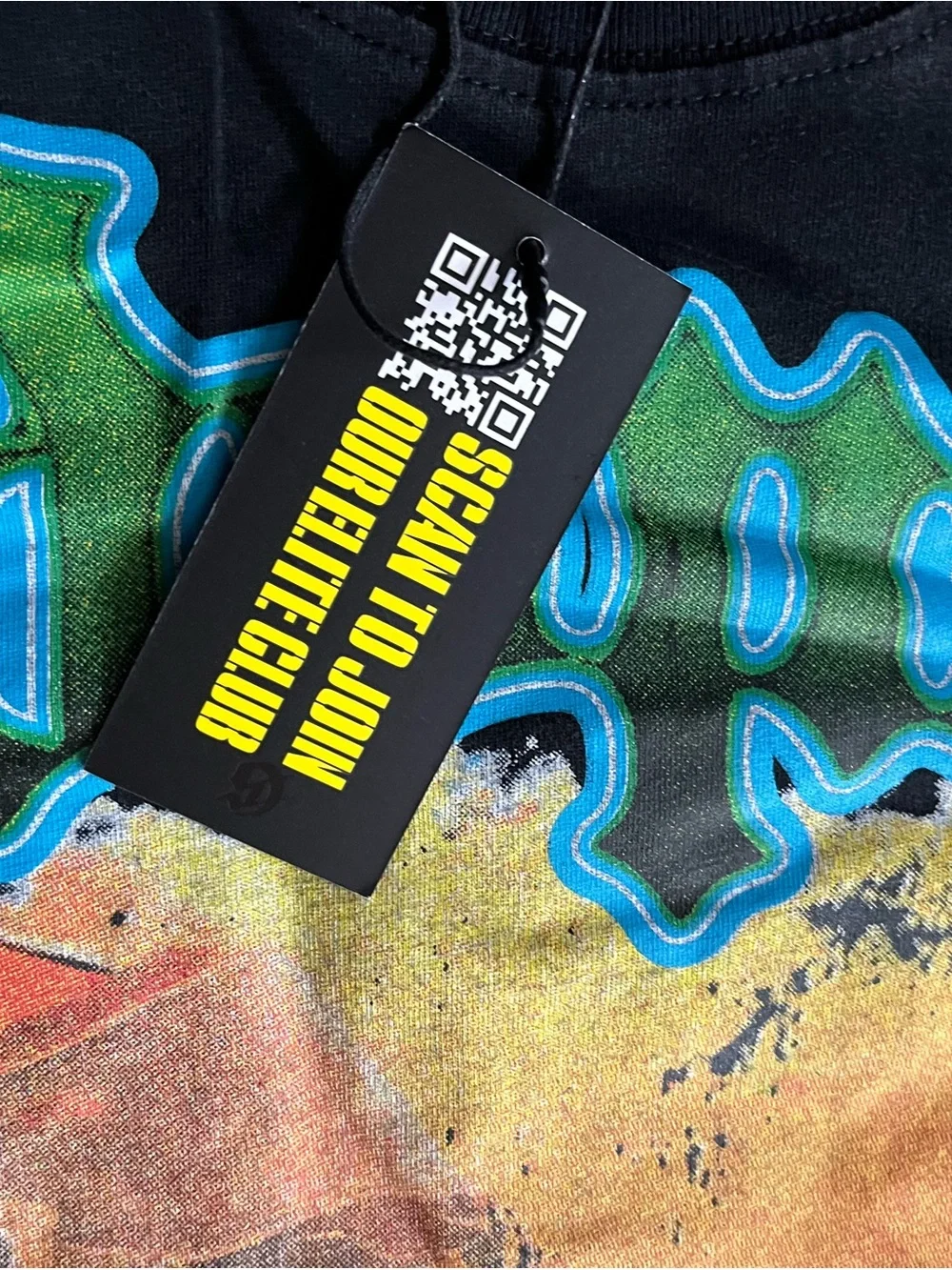 Graphic Racing Sunset Tee in Black & Orange